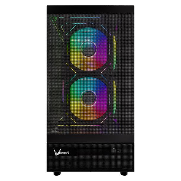 FORMULA V GABINETE GAMER CRYSTAL Z8 COSMIC BLACK ATX + 6 FANS FRGB