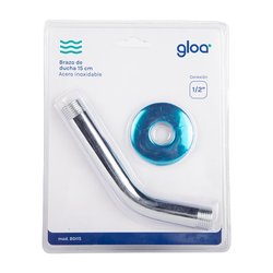 GLOA BGI15 BRAZO DE DUCHA DE 15CM ACERO INOXIDABLE 45°