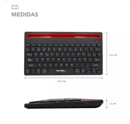 NETMAK NM-KB650 TECLADO BLUETOOTH 5.0 RECARGABLE