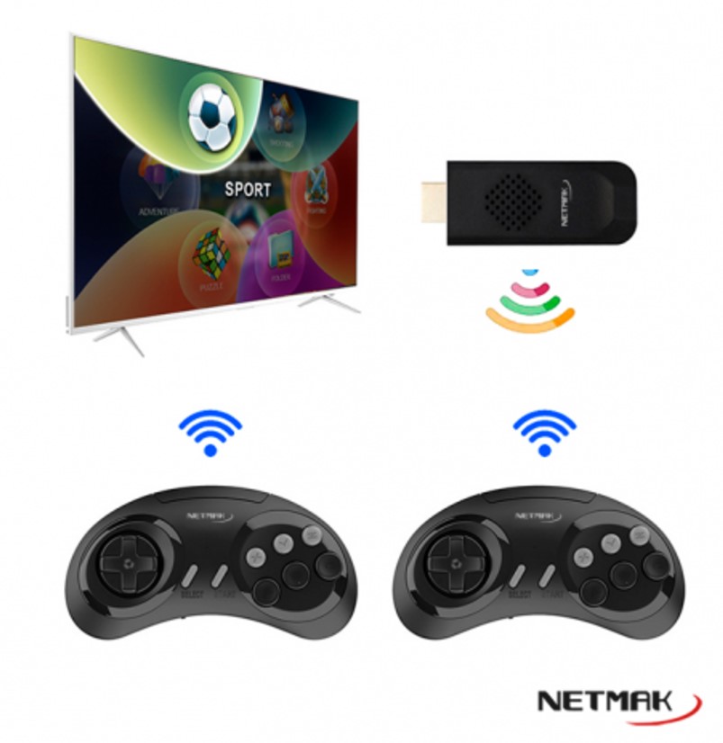 NETMAK NM-S900 MINI CONSOLA 4K HDMI TV 5000 JUEGOS