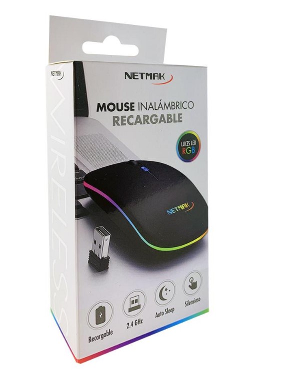 NETMAK NM-W90 MOUSE INALAMBRICO RECARGABLE 2.4 GHZ