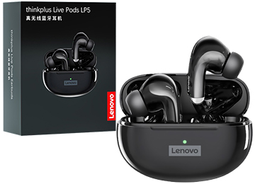 AURICULAR IN EAR LENOVO LP5 BATERIA 35MAH BLUETOOTH 5.0 GRIS PLATA