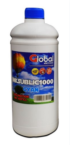 GLOBAL INKSUBLIC1000 TINTA PREMIUM SUBLIMACION CYAN BOTELLA 1000 CM3