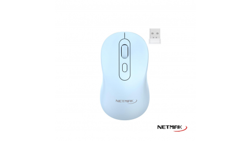 NETMAK MOUSE NM-M640B 2.4GHZ + BT RECARGABLE AZUL