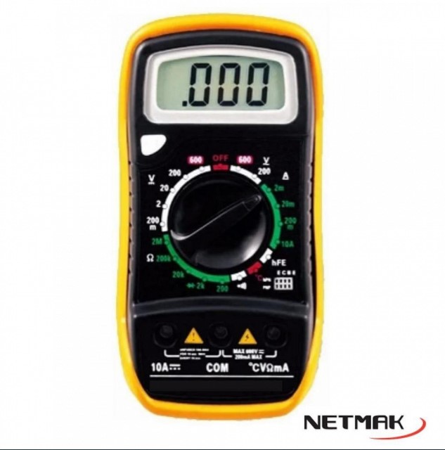 NETMAK NM-838 - TESTER DIGITAL CON BUZZER TEMP DATA HOLD