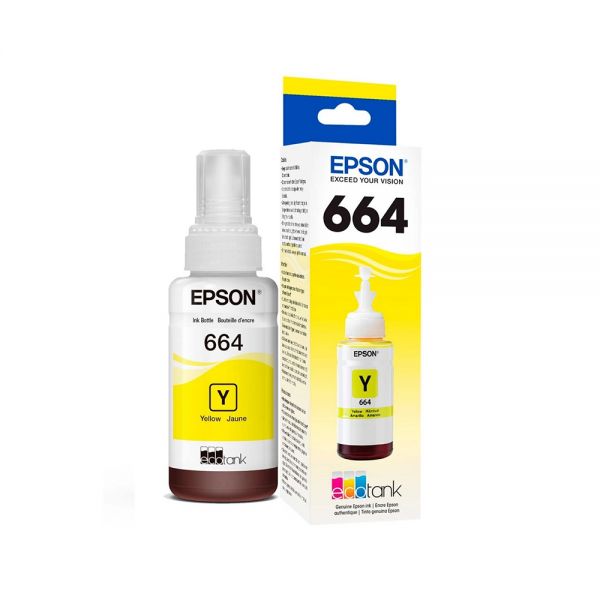 TINTA EPSON ORIGINAL T664 YELLOW AMARILLO SERIE L