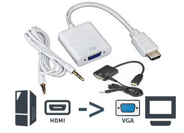 ADAPTADOR HDMI M A VGA H - NO ES BIDIRECCIONAL HASTA 1920X1080 - NO FUNCIONA EN CONSOLAS SOUNO