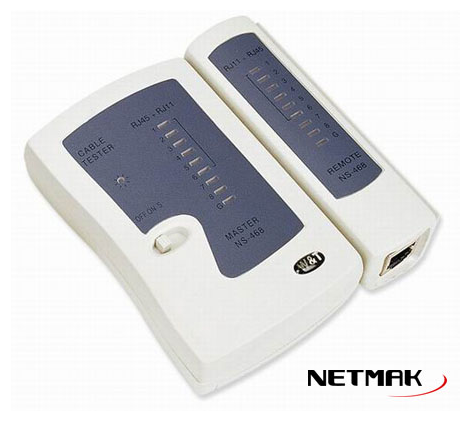 NETMAK NM-R05 TESTER MEDIDOR DE CABLES DE RED LAN RJ45 - RJ11