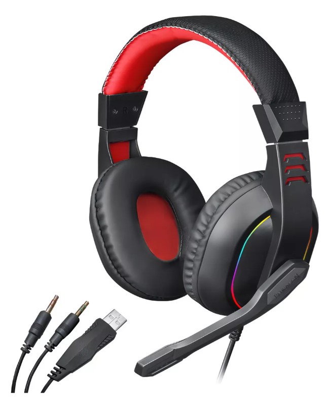 REDRAGON H120 RGB ARES CON ADAPTADOR P2 3.5MM HEADSET AURICULAR GAMER