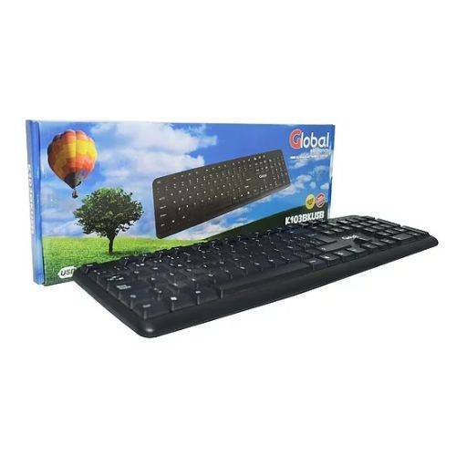 [8202] GLOBAL K103BKU - TECLADO CON CABLE USB