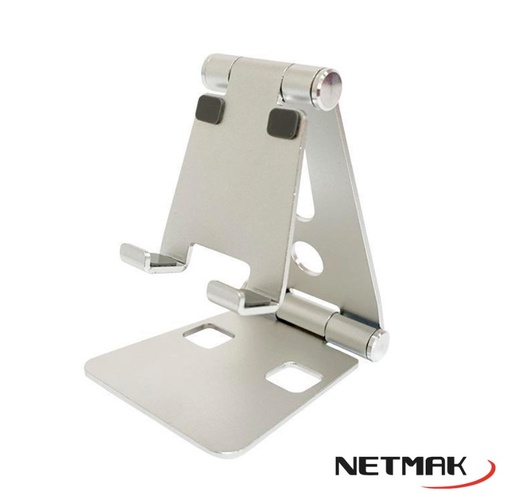 [7601] NETMAK NM-HC54 SOPORTE CELULAR DE ALUMINIO PARA MESA