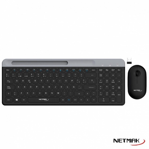 [9697] NETMAK NM-KB875 KIT TECLADO + MOUSE COMBO 2.4GHZ NEGRO