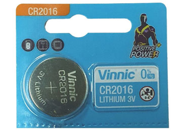 [9515] PILA CR2016 VINNIC 3V XU. DIMENSIONES 20.0X1.6MM 2016