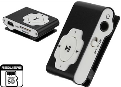 [9661] REPRODUCTOR MP3 SHUFFLE MICROSD SIN MEMORIA SIN DISPLAY - NO INCLUYE CABLE MINIUSB DE CARGA