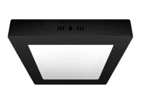 [7338] MACROLED NPC06WW - PLAFON LED APLICAR NEGRO CUADRADO 6W BLANCO CALIDO 3000K