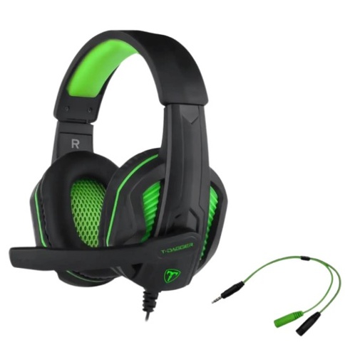 [8813] T-DAGGER AURICULAR GAMER COOK CON ADAPTADOR T-RGH100-1 - PC Y PS4