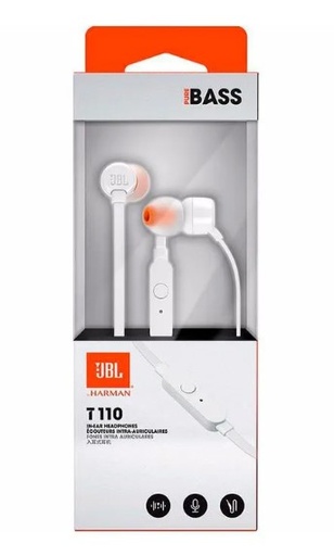 [8774] JBL AURICULAR T110 WHITE