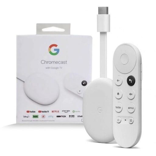 [8787] GOOGLE CHROMECAST 4 GOOGLE TV 4K HDMI DUAL BAND WIFI CONTROL REMOTO ORIGINAL