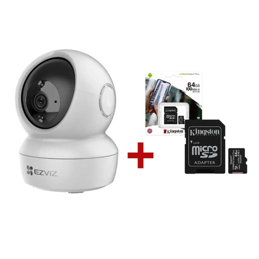 [10051] COMBO EZVIZ H6C PRO 10809 2MPX INTERIOR WIFI + MICROSD 64GB